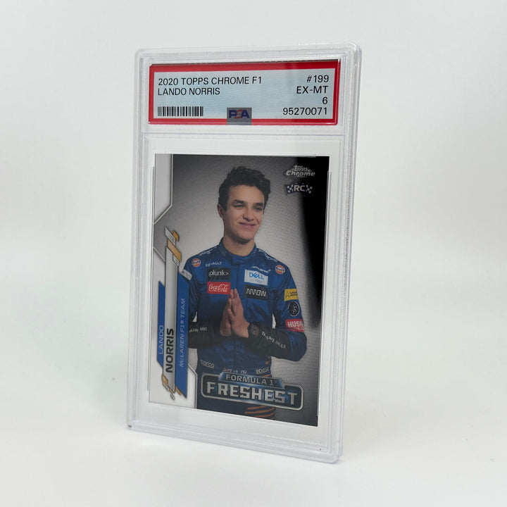 PSA 6 - Lando Norris #199 - 2020 Topps Chrome F1 - F1's Freshest - Rookie Card