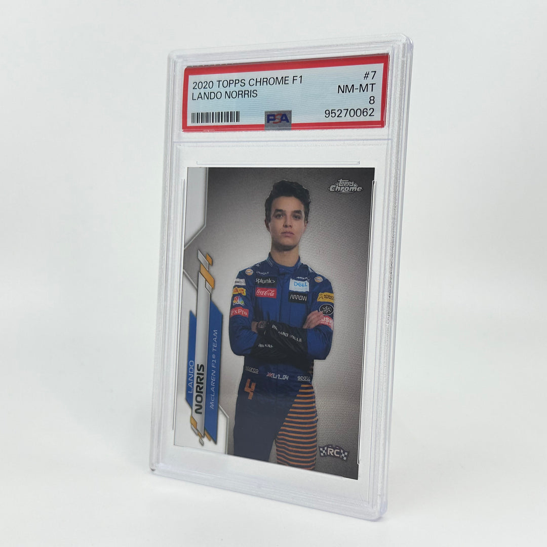 PSA 8 - Lando Norris #7 - 2020 Topps Chrome F1 - Rookie Card