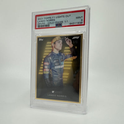 PSA 9 - 1/1 Gold Frame - Lando Norris - 2021 Topps Lights Out