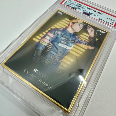 PSA 9 - 1/1 Gold Frame - Lando Norris - 2021 Topps Lights Out
