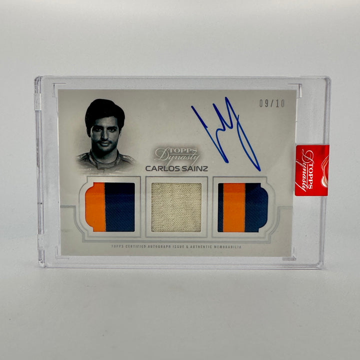 09/10 Silver - Carlos Sainz #TRA-ICS - 2020 Triple Relic Autograph