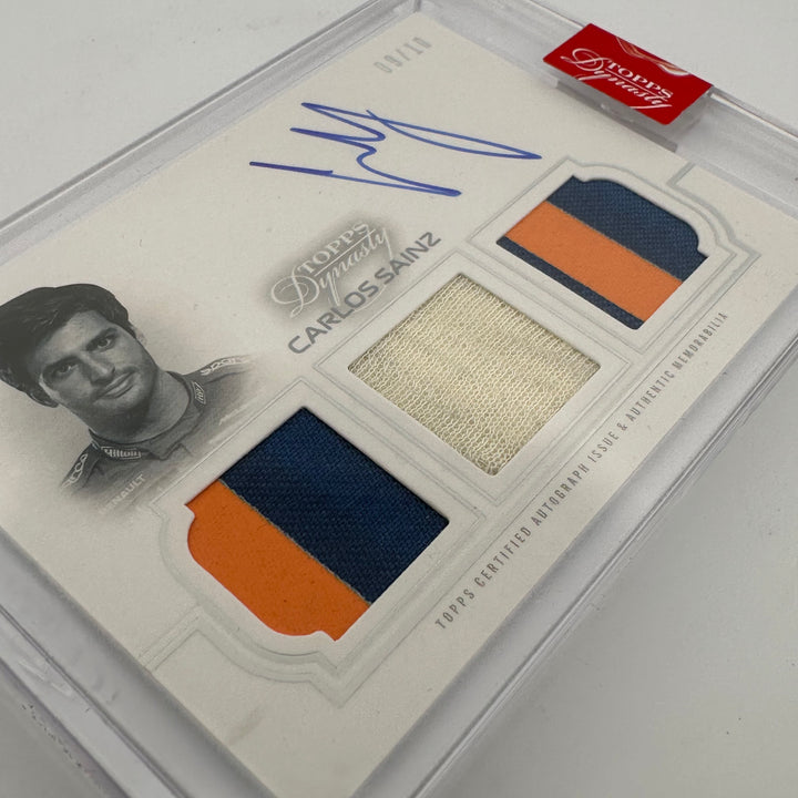 09/10 Silver - Carlos Sainz #TRA-ICS - 2020 Triple Relic Autograph