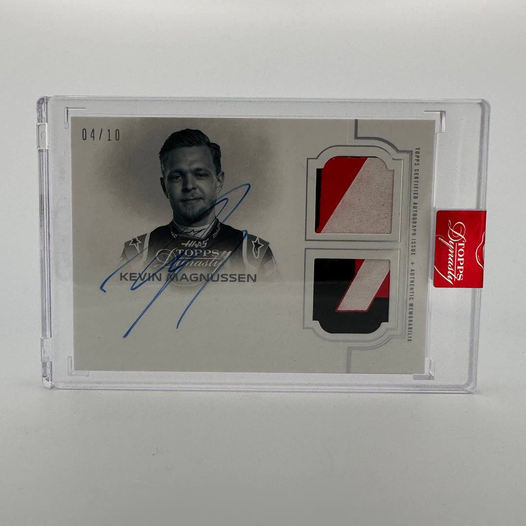 4/10 Kevin Magnussen #SDA-KM - Single Driver Dual Relic Autograph - 2020 Topps Dynasty F1