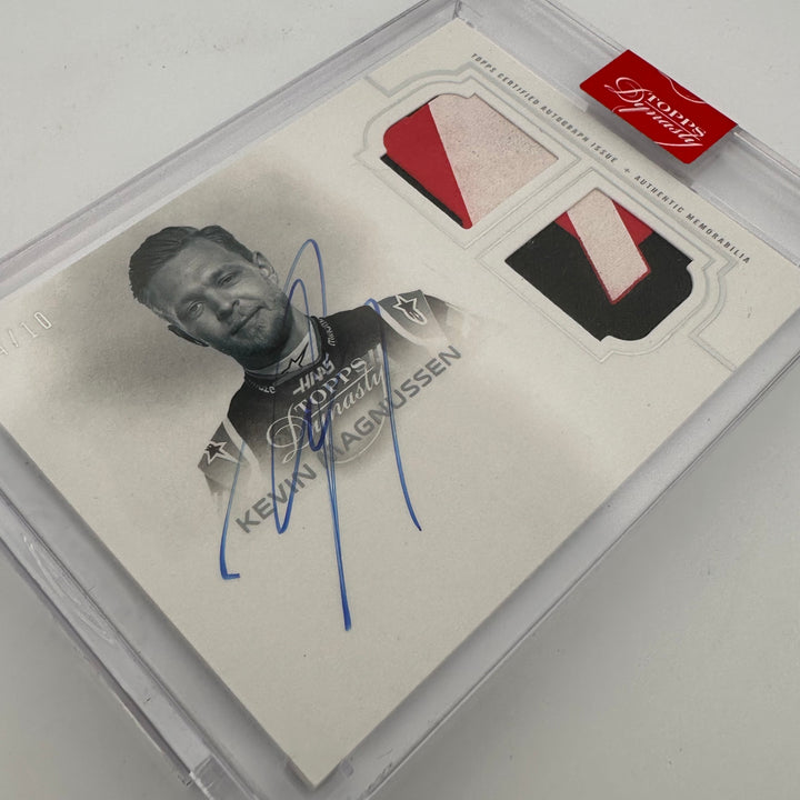 4/10 Kevin Magnussen #SDA-KM - Single Driver Dual Relic Autograph - 2020 Topps Dynasty F1