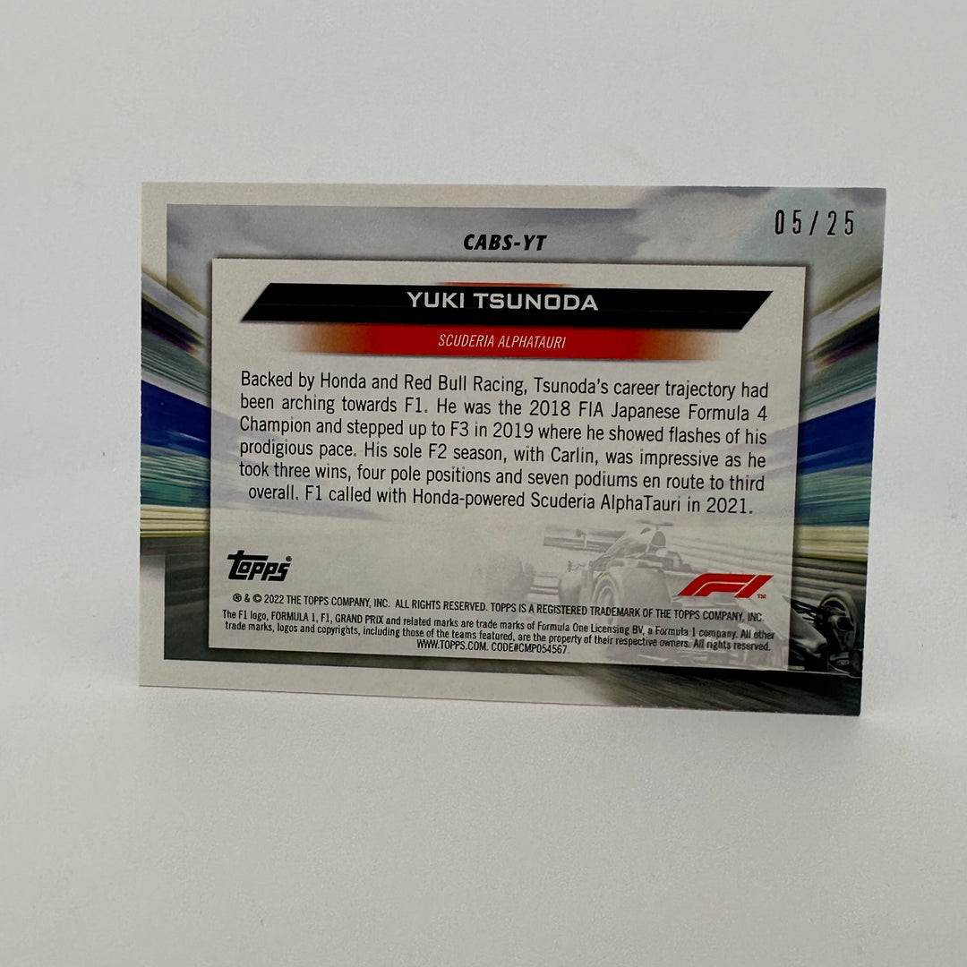 5/25 Orange - Yuki Tsunoda #CABSYT - Clean Air, Blue Skies