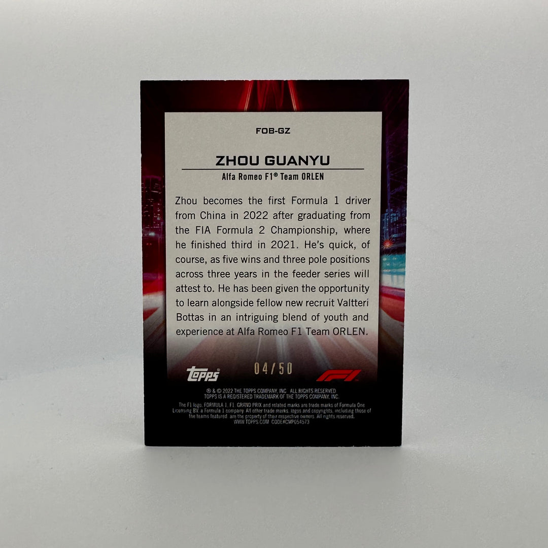 04/50 - Zhou Guanyu - #FOBZG - Flash Of Brilliance - Gold