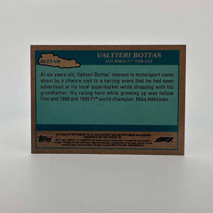 6/25 Orange - Valteri Bottas - Alfa Romeo - #AU77-VB - 1977 - 2023 Chrome