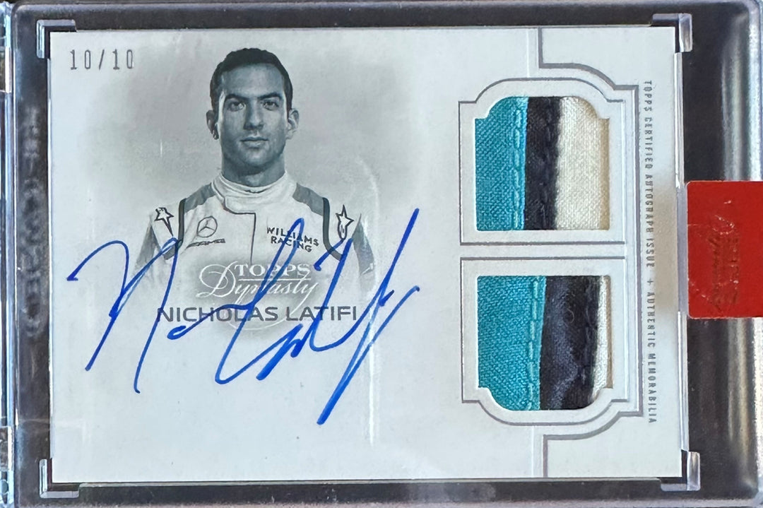 10/10 Silver - Nicholas Latifi #SDA-NL - 2020 Dynasty - Single Driver - Dual Relic Autograph