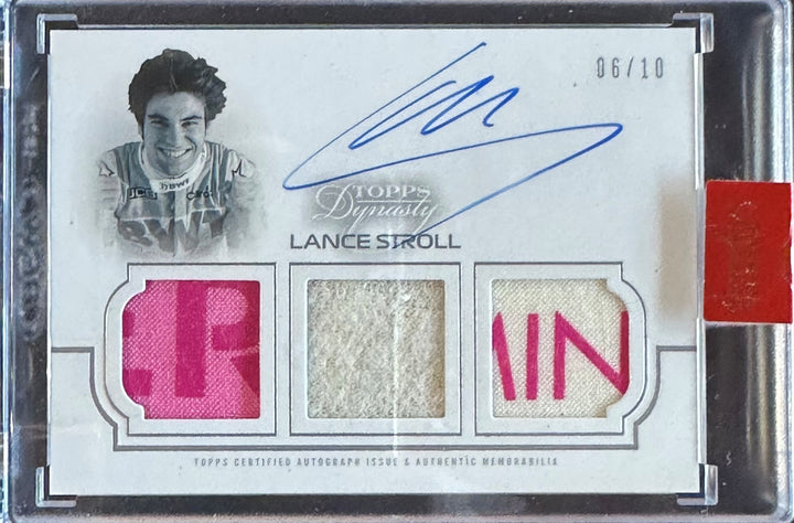 06/10 Lance Stroll #TRA-LS - Triple Relic Autograph - 2020 Topps Dynasty F1
