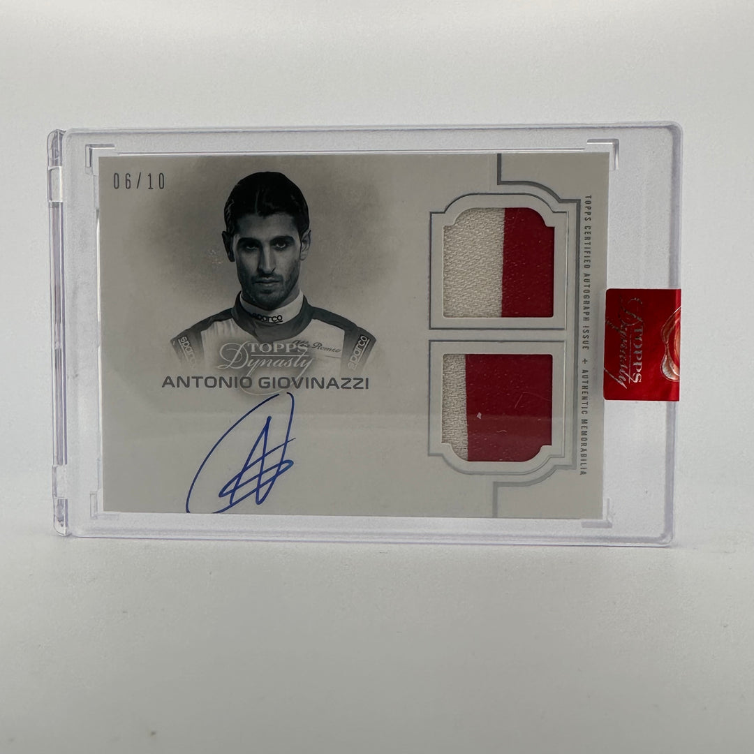 06/10 Silver - Antonio Giovinazzi #SDA-AG 2020 Dynasty Autograph Dual Relic