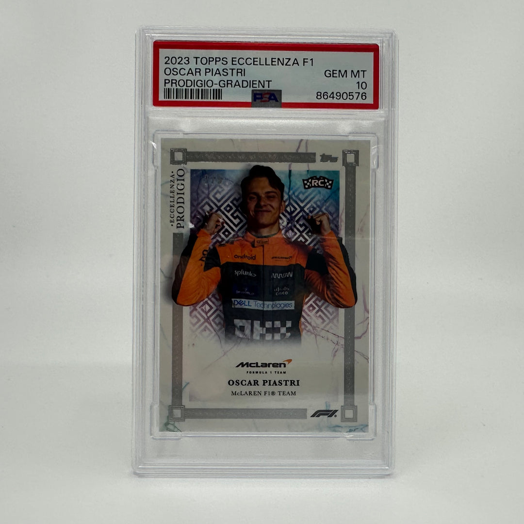 PSA 10 - 2/5 Oscar Piastri - 2023 Eccellenza Prodigio - Gradient - Rookie Card