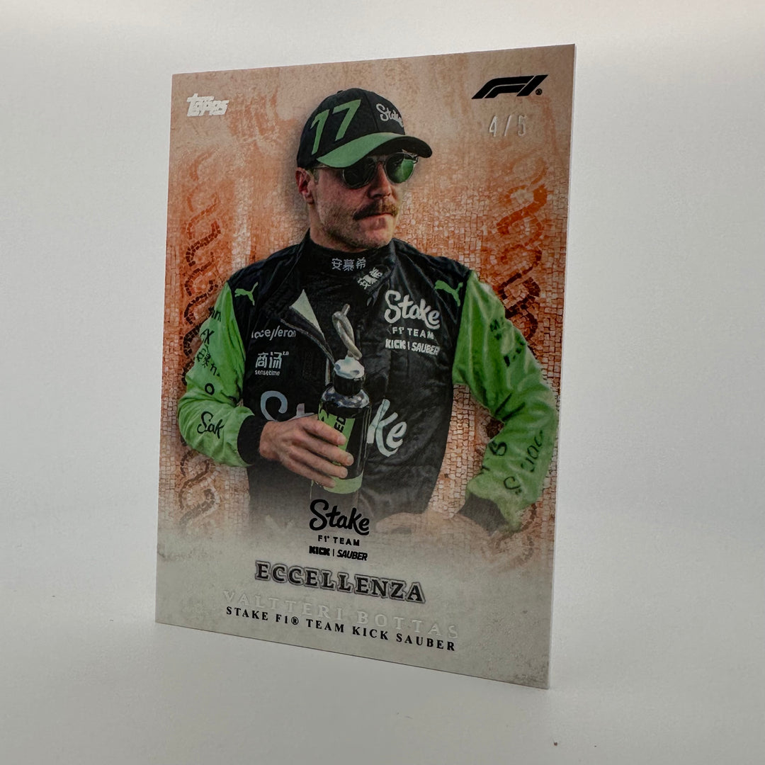 4/5 Valtterri Botas - La Passione - Orange - 2024 Topps Eccellenza F1