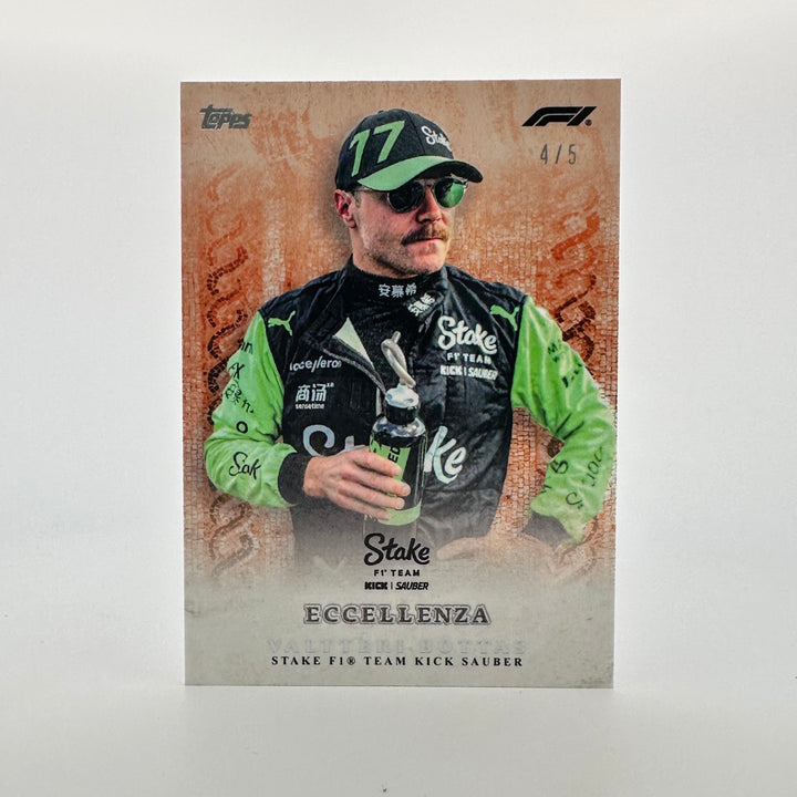 4/5 Valtterri Botas - La Passione - Orange - 2024 Topps Eccellenza F1