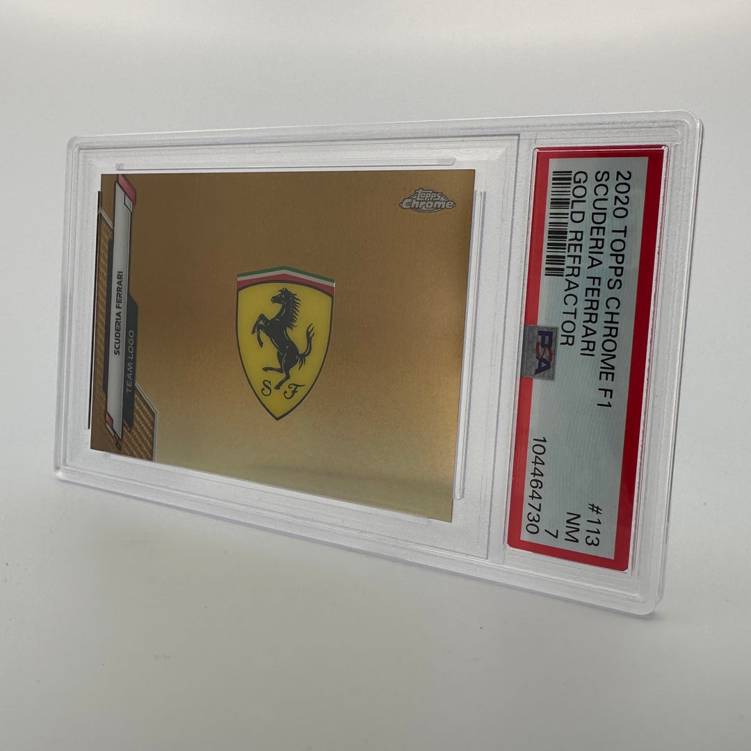 PSA 7 - 02/50 Scuderia Ferrari #113 - Logo - Gold Refractor - 2020 Topps Chrome F1