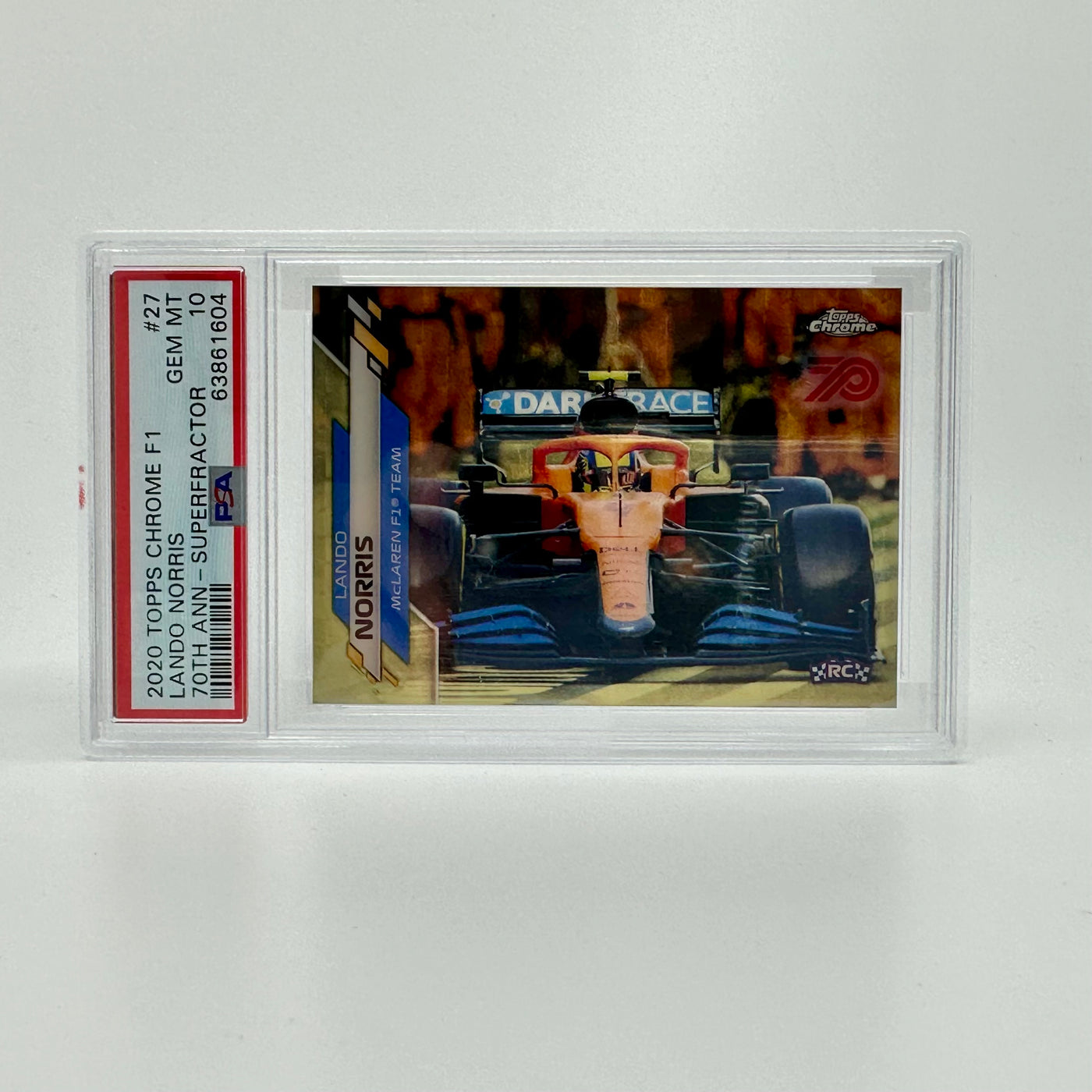 Superfractor - PSA 10 - Lando Norris #27 - 70th Ann - 2020 Topps Chrome F1 - Rookie Card