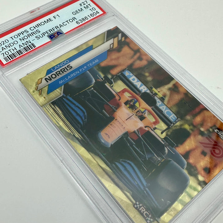 Superfractor - PSA 10 - Lando Norris #27 - 70th Ann - 2020 Topps Chrome F1 - Rookie Card