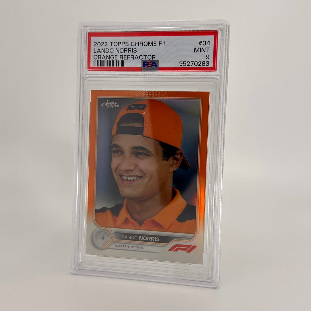 PSA 9 - 24/25 - Lando Norris #34 - Orange Refractor