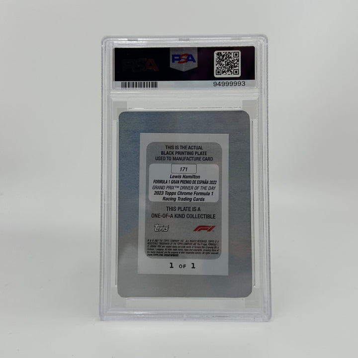 1/1  Black Printing Plate - Lewis Hamilton #171 - 2023 Topps Chrome