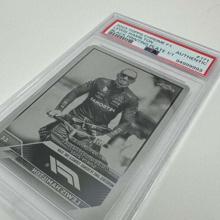 1/1  Black Printing Plate - Lewis Hamilton #171 - 2023 Topps Chrome