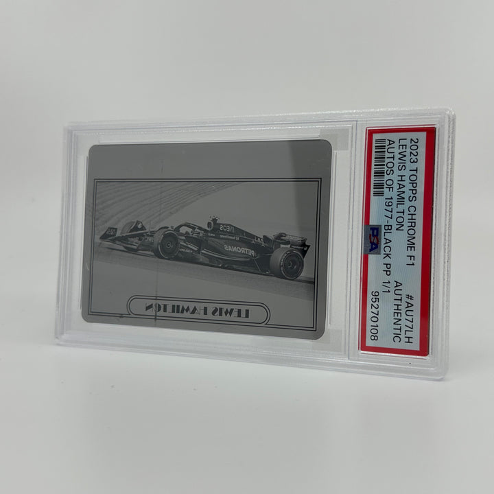 1/1  Black Printing Plate - Lewis Hamilton #AU77-LH - 2023 Topps Chrome