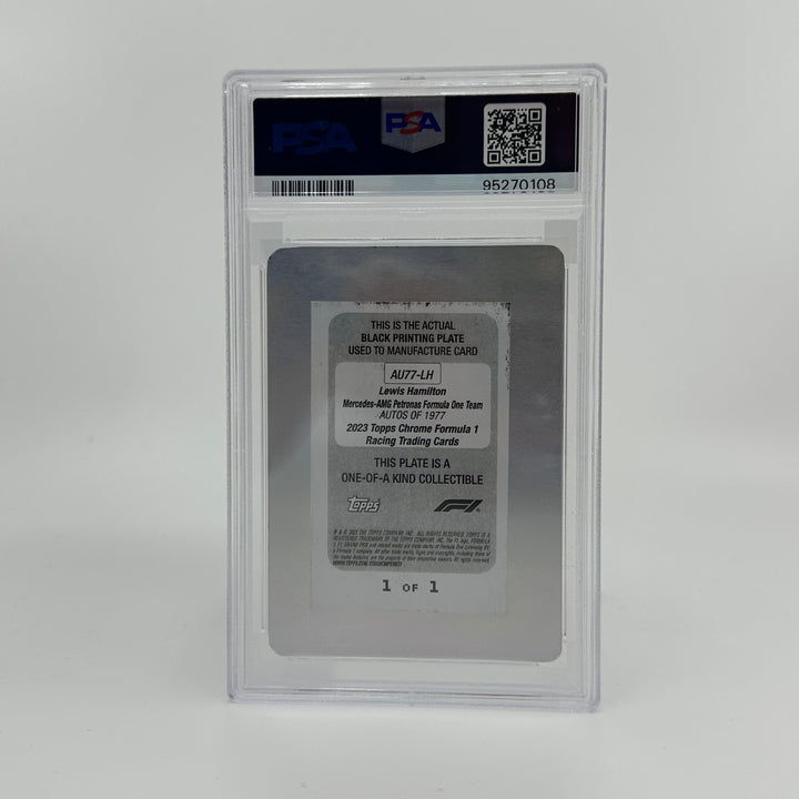1/1  Black Printing Plate - Lewis Hamilton #AU77-LH - 2023 Topps Chrome