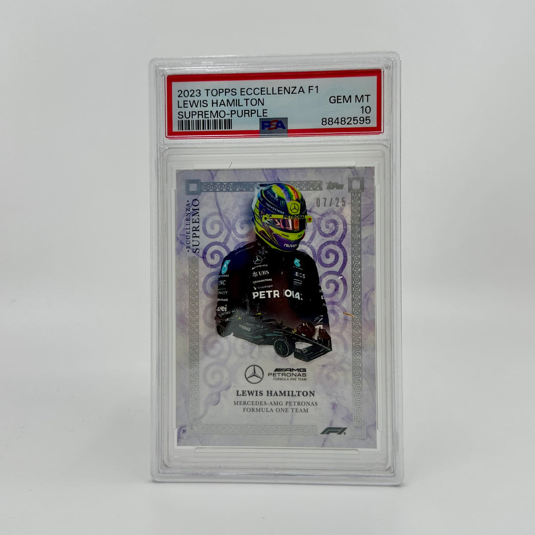 PSA 10 - 7/25 - Lewis Hamilton - Purple - 2023 Topps Eccellenza Supremo