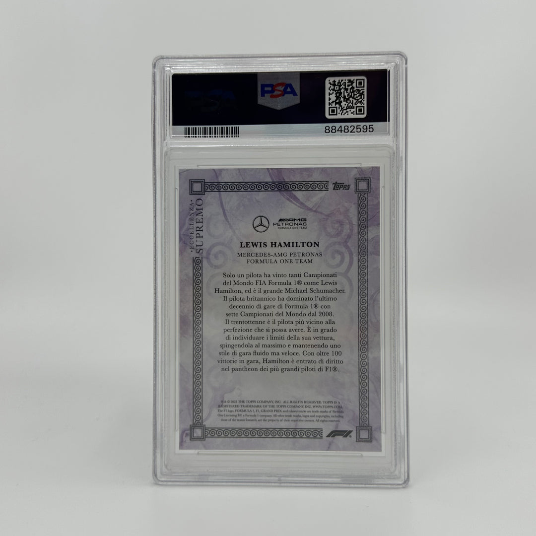PSA 10 - 7/25 - Lewis Hamilton - Purple - 2023 Topps Eccellenza Supremo