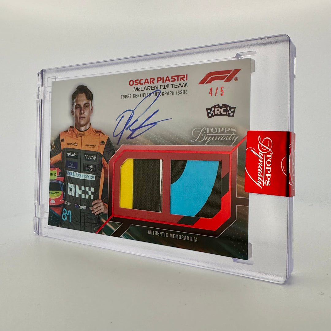 4/5 Red - Oscar Piastri #SDDRA-OP - 2023 Topps Dynasty Dual Relic - RC (POP1)