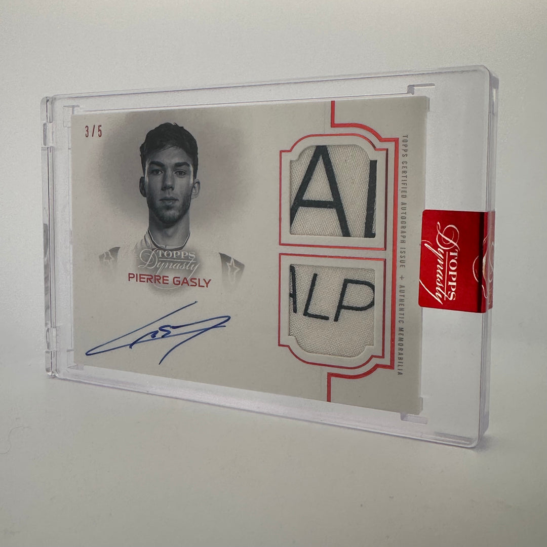 3/5 Red - Pierre Gasly #SDA-PG - 2020 Dynasty Dual Relic Autograph