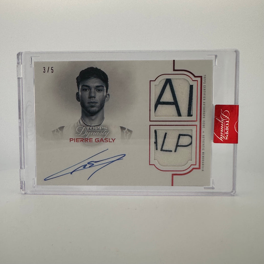 3/5 Red - Pierre Gasly #SDA-PG - 2020 Dynasty Dual Relic Autograph