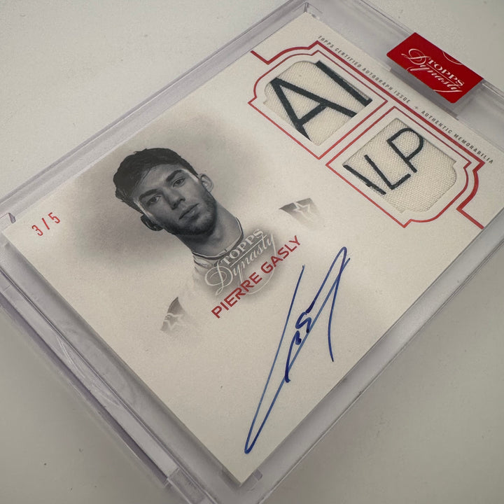 3/5 Red - Pierre Gasly #SDA-PG - 2020 Dynasty Dual Relic Autograph