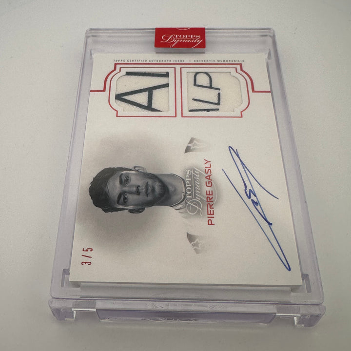 3/5 Red - Pierre Gasly #SDA-PG - 2020 Dynasty Dual Relic Autograph