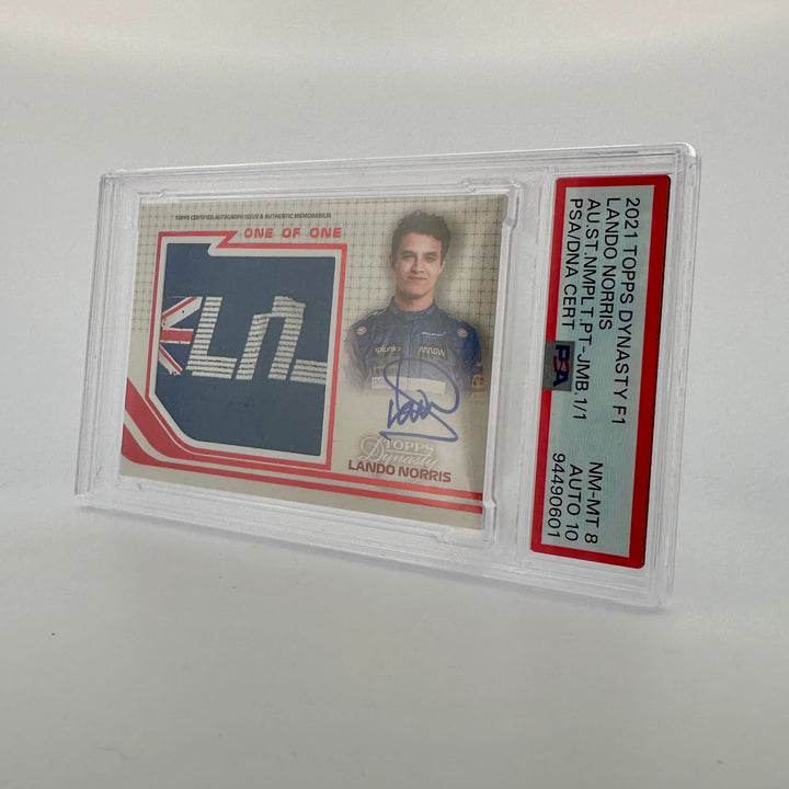 1/1 - PSA 10 - Lando Norris - 2021 Dynasty #ANJP-LN - Autograph Suit Nameplate Jumbo Patch