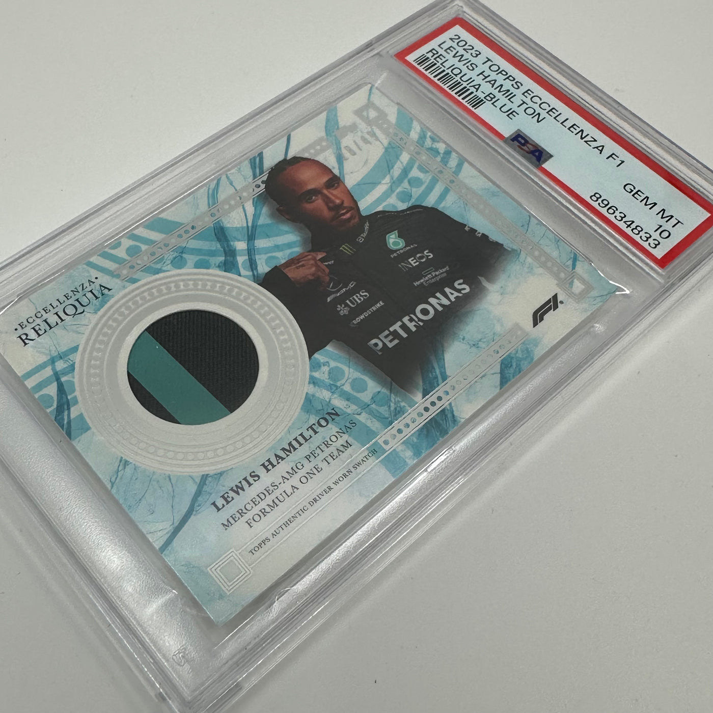 PSA10 - 28/49 - Lewis Hamilton - Blue - 2023 Topps Eccellenza Reliquia