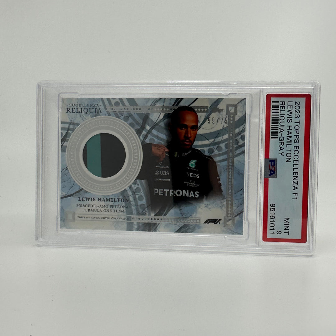 PSA9 - 55/75 - Lewis Hamilton - Grey - 2023 Topps Eccellenza Reliquia