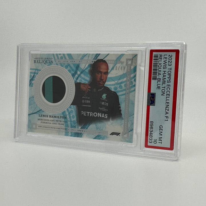 PSA10 - 28/49 - Lewis Hamilton - Blue - 2023 Topps Eccellenza Reliquia