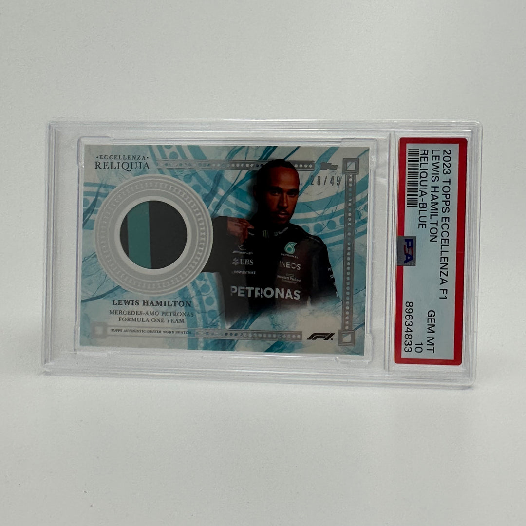 PSA10 - 28/49 - Lewis Hamilton - Blue - 2023 Topps Eccellenza Reliquia