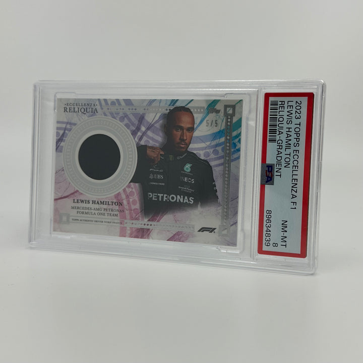 PSA8 - 5/5 - Lewis Hamilton - Gradient - 2023 Topps Eccellenza Reliquia
