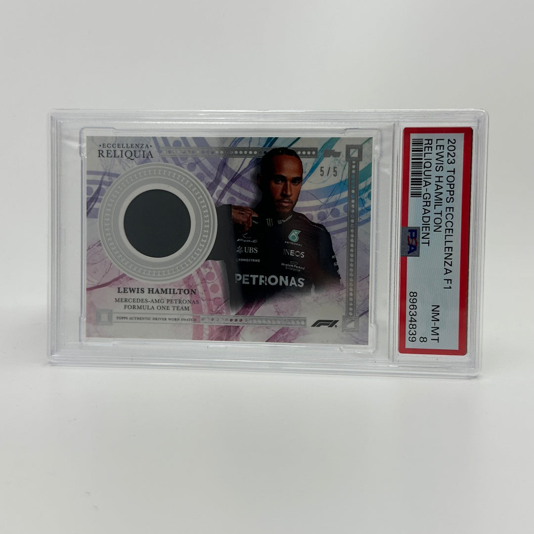 PSA8 - 5/5 - Lewis Hamilton - Gradient - 2023 Topps Eccellenza Reliquia