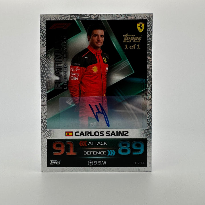 1/1 Carlos Sainz #LE25CS - Platinum - Auto 2023 Grand Prix Exclusive