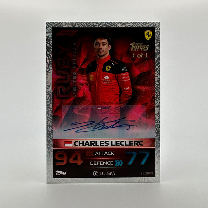 1/1 Charles Leclerc #LE28RG- Ruby - Auto 2023 Grand Prix Exclusive