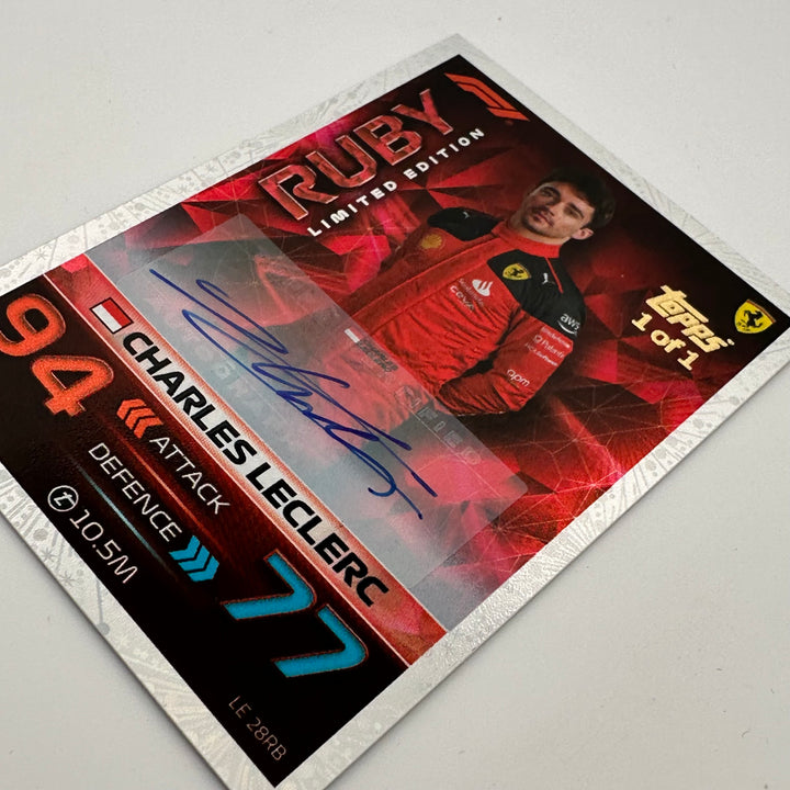 1/1 Charles Leclerc #LE28RG- Ruby - Auto 2023 Grand Prix Exclusive
