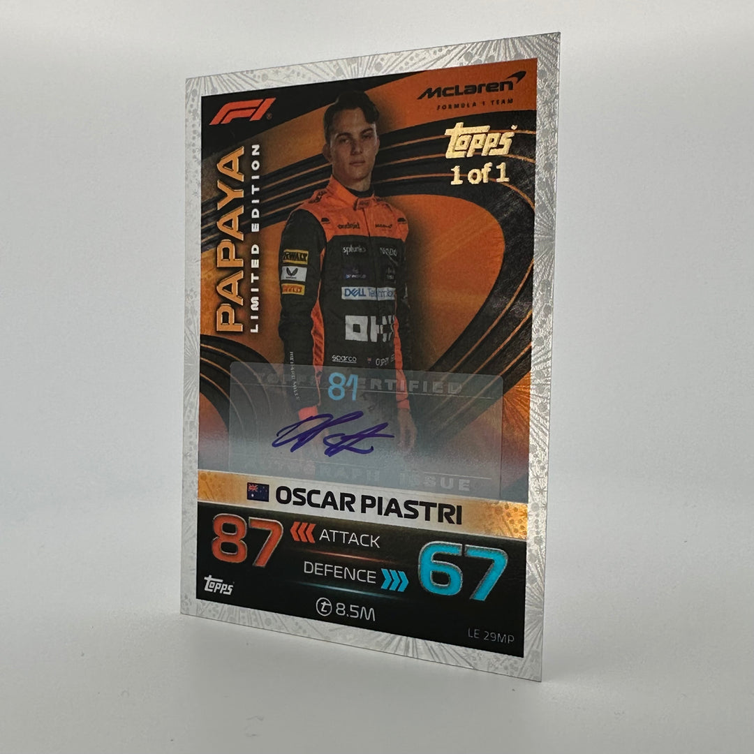 1/1 Oscar Piastri #LE29MP - Papaya - Auto 2023 GP Exclusive - Rookie
