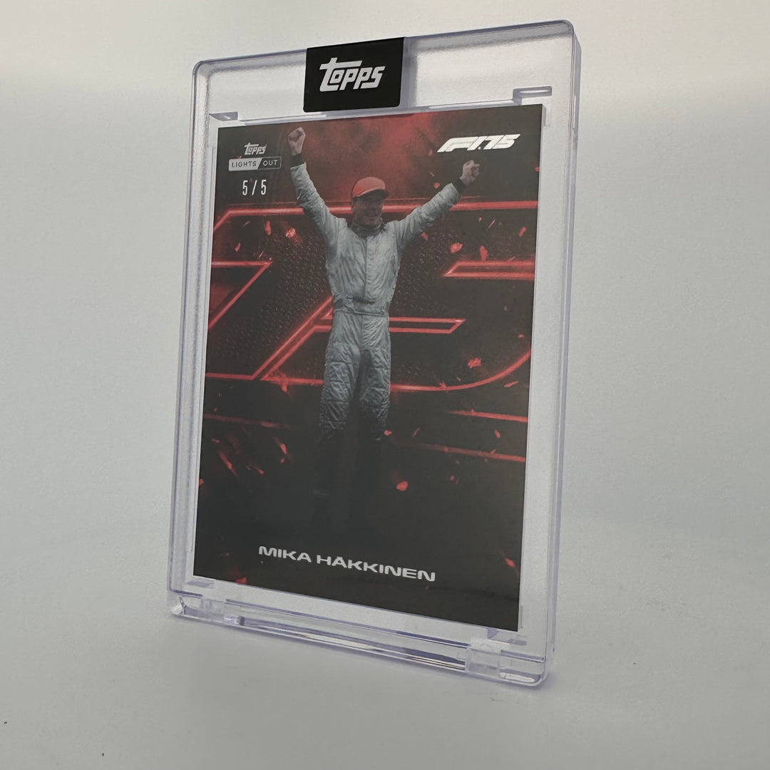 5/5 Red - Mika Hakkinen - 2025 Topps Lights Out - 75th Anniversary