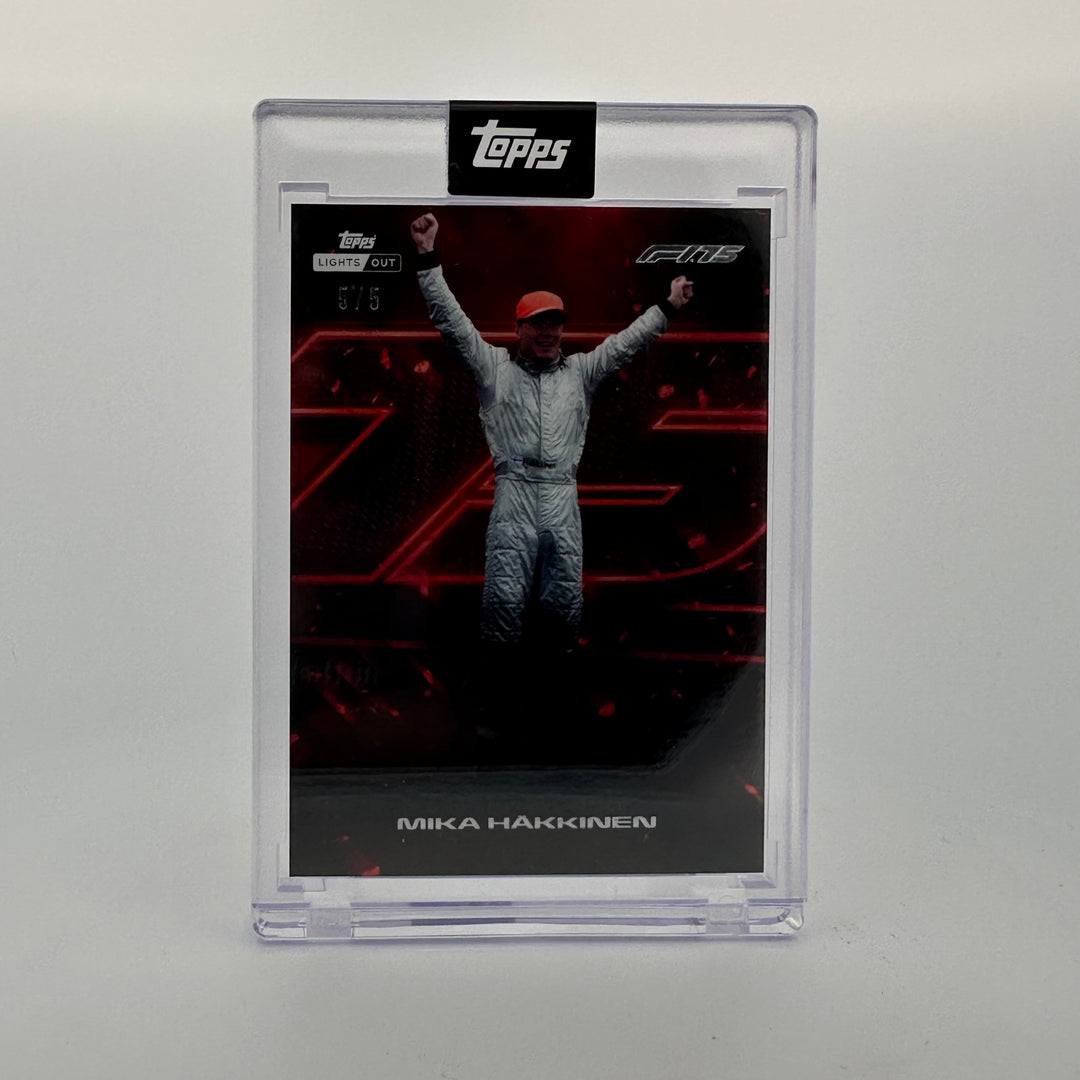 5/5 Red - Mika Hakkinen - 2025 Topps Lights Out - 75th Anniversary