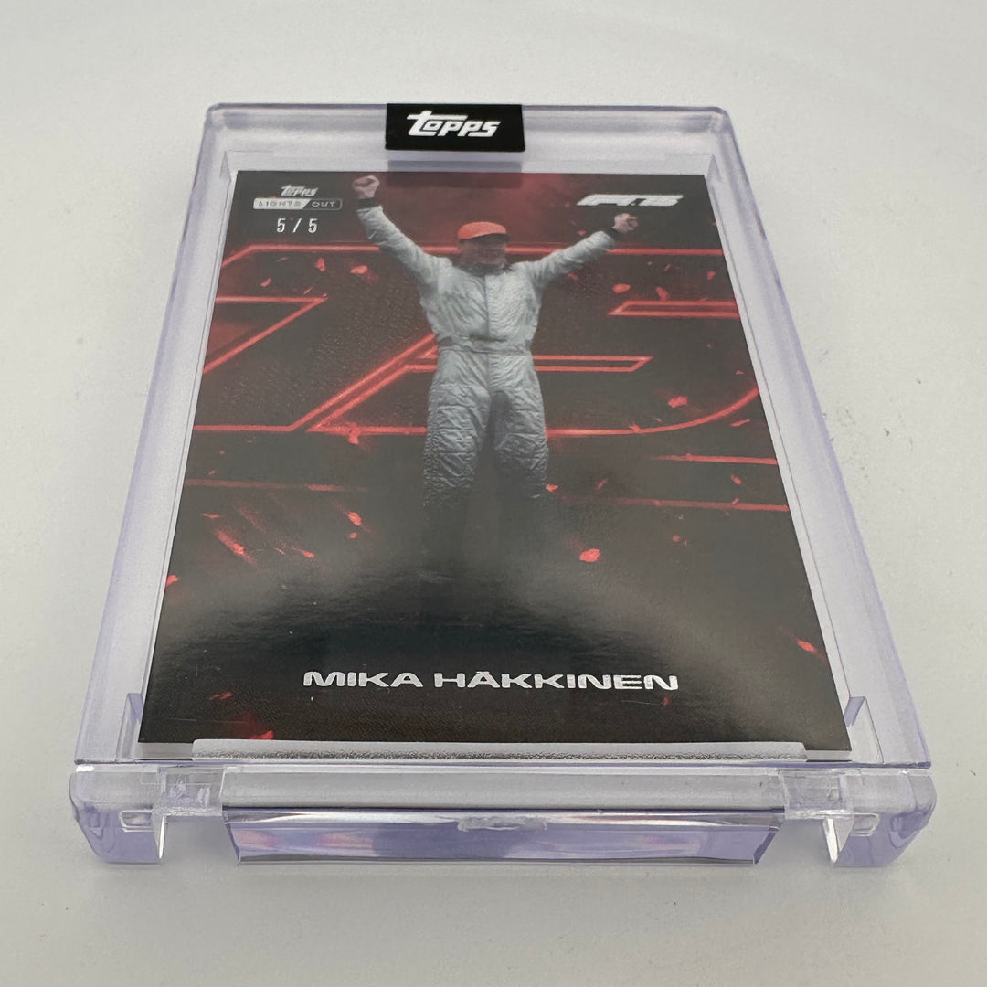 5/5 Red - Mika Hakkinen - 2025 Topps Lights Out - 75th Anniversary
