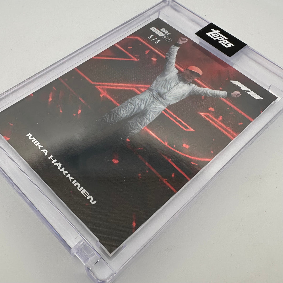 5/5 Red - Mika Hakkinen - 2025 Topps Lights Out - 75th Anniversary