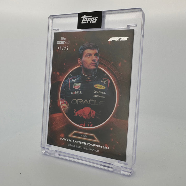 20/25 Orange - Max Verstappen - 2025 Topps Lights Out - Halo