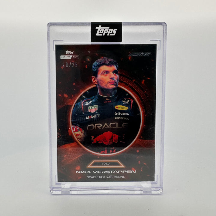 20/25 Orange - Max Verstappen - 2025 Topps Lights Out - Halo