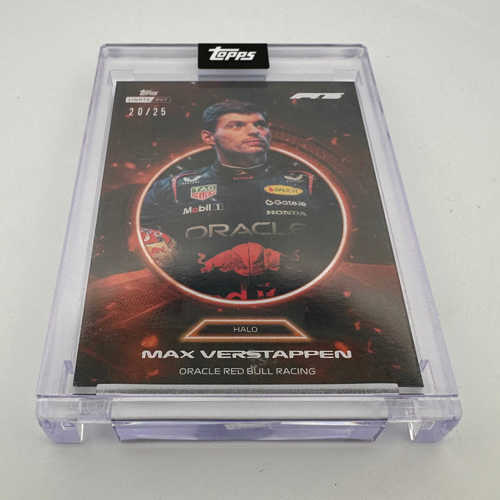 20/25 Orange - Max Verstappen - 2025 Topps Lights Out - Halo